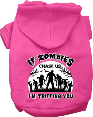 Halloween Pet Hoodie "If Zombies Chase Us, I'm Tripping You" — view 8