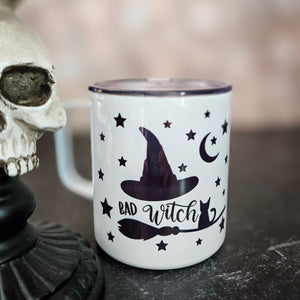 Bad Witch Halloween Travel Mug with Lid — view 3