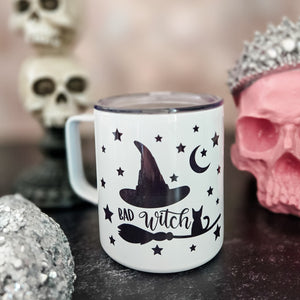 Bad Witch Halloween Travel Mug with Lid — view 1