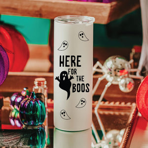 Here for the Boos Ghost Halloween Water Bottle Drink Tumbler — view 2
