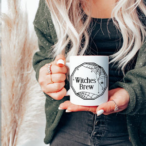 Creepy Witches Brew Pink Halloween Coffee Mug — view 2