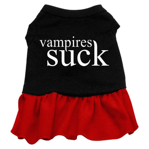 Halloween Pet Dress Screen Printed, "Vampires Suck" — view 3