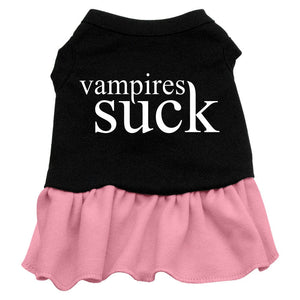Halloween Pet Dress Screen Printed, "Vampires Suck" — view 4