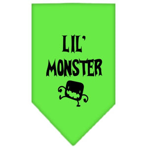 Halloween Pet and Dog Bandana Screen Printed, "Lil Monster" — view 1