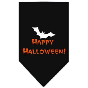 Halloween Pet and Dog Bandana Screen Printed, "Happy Halloween" — view 2