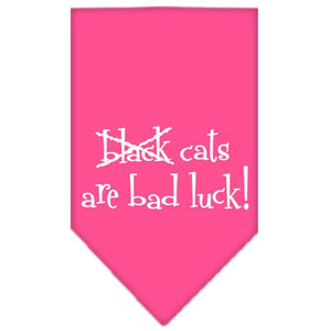 Halloween Pet and Dog Bandana Screen Printed, "Black Cats are Bad Luck" — view 4