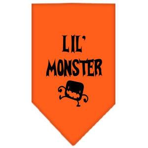 Halloween Pet and Dog Bandana Screen Printed, "Lil Monster" — view 3