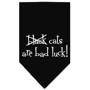 Halloween Pet and Dog Bandana Screen Printed, "Black Cats are Bad Luck" — view 3