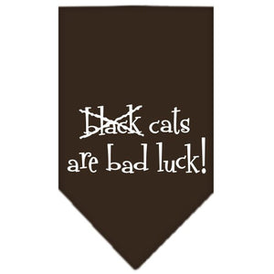 Halloween Pet and Dog Bandana Screen Printed, "Black Cats are Bad Luck" — view 2