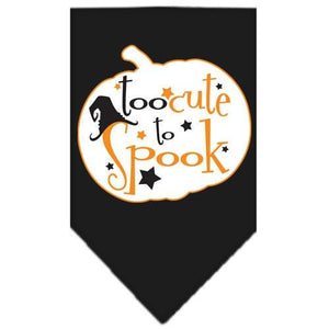 Halloween Pet and Dog Bandana Screen Printed, "Too Cute To Spook" — view 3