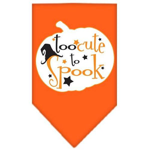 Halloween Pet and Dog Bandana Screen Printed, "Too Cute To Spook" — view 1