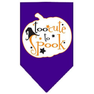 Halloween Pet and Dog Bandana Screen Printed, "Too Cute To Spook" — view 5