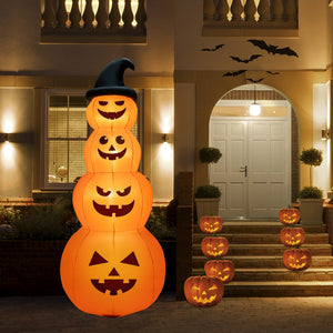 8 Feet Inflatable Halloween Pumpkins Stack with Built-in LED Lights — view 5