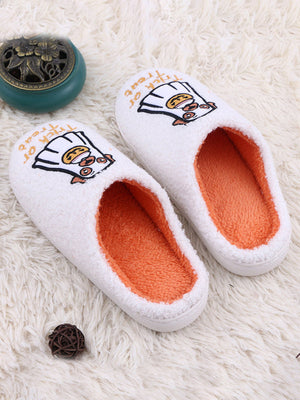 Halloween Cartoon Pumpkin Dog Comfort Slippers — view 2