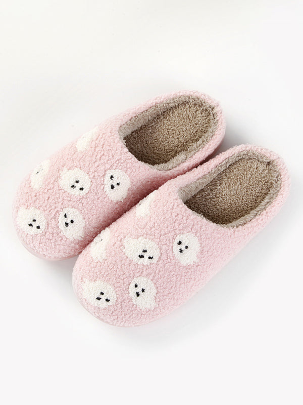 Halloween Ghost Couple Non-Slip Cotton Slippers