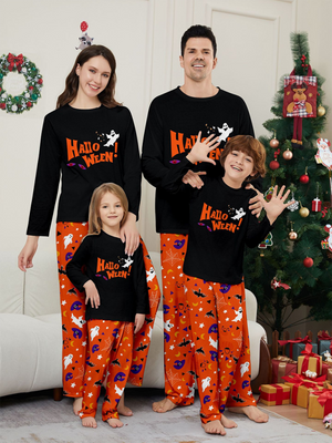 Halloween Parent-Child Devil's Eyes Pajamas Set — view 1