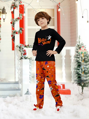 Halloween Parent-Child Devil's Eyes Pajamas Set — view 2
