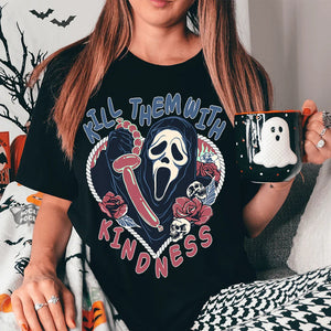 Kill Them With Kindness Halloween Tee — view 1