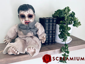 Cracked Face Creepy Doll with Sound : 14-Inch-Tall Halloween Decoration — view 5