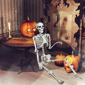 5.4 Feet Halloween Skeleton Life Size Realistic Full Body Hanging — view 8