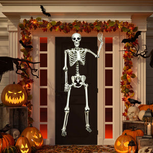 5.4 Feet Halloween Skeleton Life Size Realistic Full Body Hanging — view 7