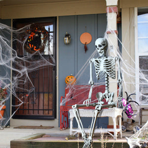 5.4 Feet Halloween Skeleton Life Size Realistic Full Body Hanging — view 6