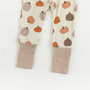 Pumpkins Beige (Convertible Zip Footies) — view 7