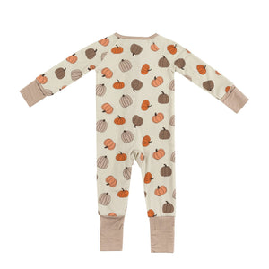 Pumpkins Beige (Convertible Zip Footies) — view 3