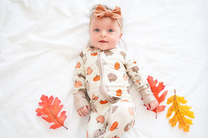 Pumpkins Beige (Convertible Zip Footies) — view 8