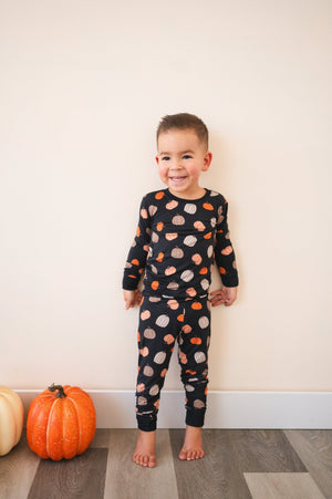 Pumpkins Black (Long Sleeve PJ) — view 1