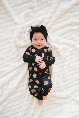 Pumpkins Black (Convertible Zip Footies) — view 1