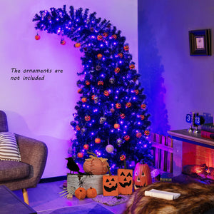 7 Feet Pre-Lit Black Halloween Tree with 8 Flash Modes and 400 Lights — view 1