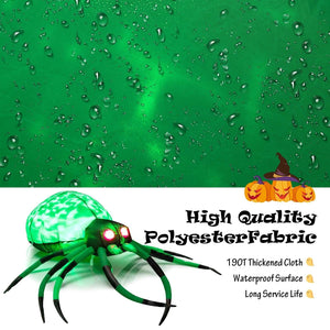 5 Feet Long Halloween Inflatable Creepy Spider with Cobweb and LEDs — view 8