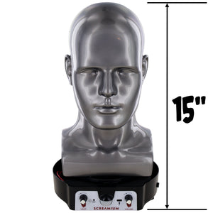 Motorized Mannequin Head Halloween Mask Display Stand with Sound Effects — view 2