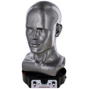 Motorized Mannequin Head Halloween Mask Display Stand with Sound Effects — view 3