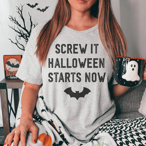 Screw It Halloween Starts Now Tee — view 4