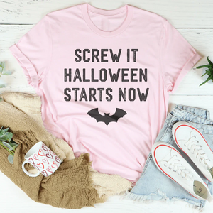 Screw It Halloween Starts Now Tee — view 3