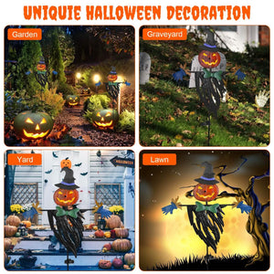 Solar Powered Scarecrow Shape Stake Light Halloween Decoration — view 10