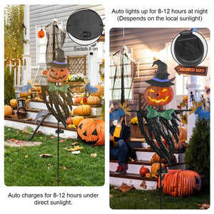 Solar Powered Scarecrow Shape Stake Light Halloween Decoration — view 8