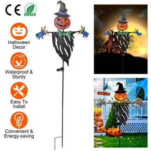 Solar Powered Scarecrow Shape Stake Light Halloween Decoration — view 5