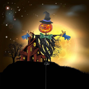 Solar Powered Scarecrow Shape Stake Light Halloween Decoration — view 1
