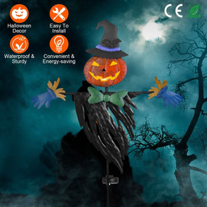 Solar Powered Scarecrow Shape Stake Light Halloween Decoration — view 7