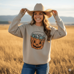 Turquoise Treats Halloween Graphic Sweatshirt  — view 1