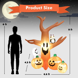 8 Feet Halloween Inflatable Dead Tree with LED Lights — view 4