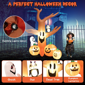 8 Feet Halloween Inflatable Dead Tree with LED Lights — view 5