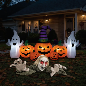 Halloween Groundbreaker Climbing Zombie+Inflatable Pumpkins — view 2