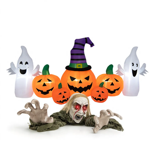 Halloween Groundbreaker Climbing Zombie+Inflatable Pumpkins — view 3