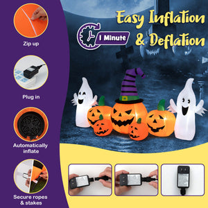 Halloween Groundbreaker Climbing Zombie+Inflatable Pumpkins — view 6