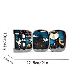Wooden 3D Halloween Letter Shaped LED Light — view 5
