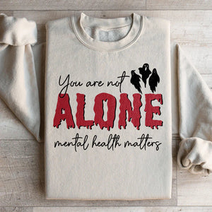 You Are Not Alone Mental Health Awareness Halloween Sweatshirt — view 4